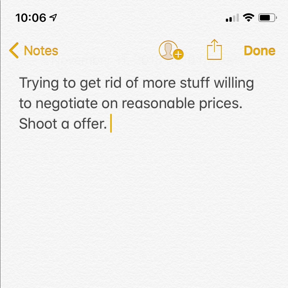 Just trying to get rid of stuff.